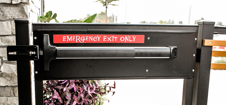 emergency push bar installation in Placerville