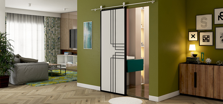 sliding bathroom door installation in Placerville